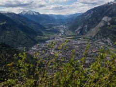 This is a view from Rote Platte over Chur and Rheintal Graubünden Switzerland This is a view from Rote Platte over Chur and Rheintal Graubünden Switzerland