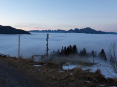 This picture was taken in fall. It's a fog lake in the high of about 1600 meters. Normaly at this position we can see the Rhein valley in Sarganser-Land This picture was taken in fall. It's a fog lake in the high of about 1600 meters. Normaly at this position we can see the Rhein valley in Sarganser-Land